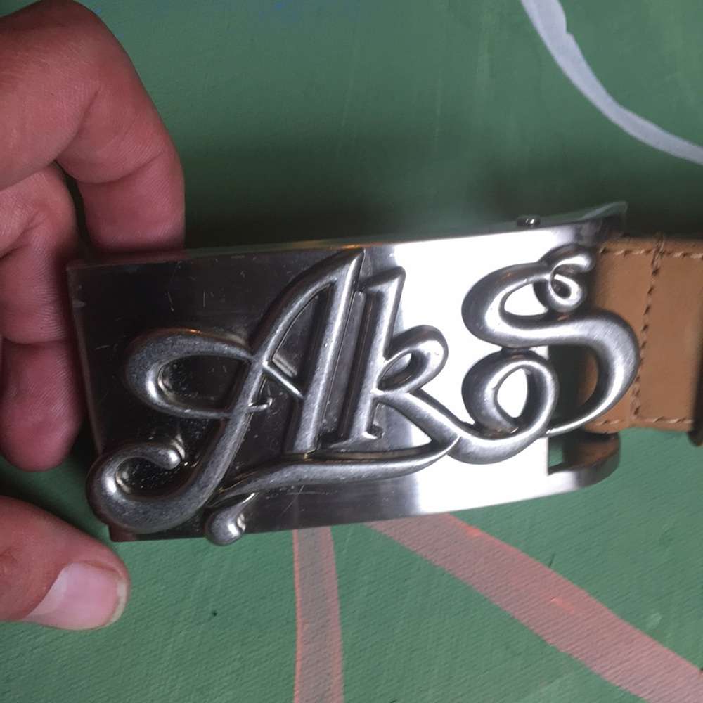 Tan size 34/85 handmade genuine leather Akademiks the brand used n taken care of